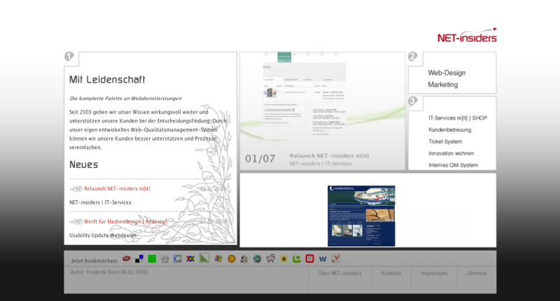 V. 5.0 Website für NET-insiders