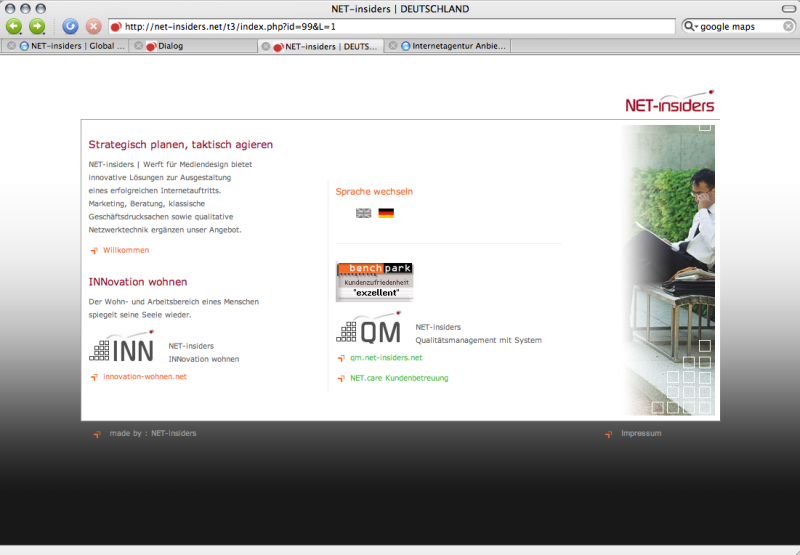 V. 5.0 Website für NET-insiders