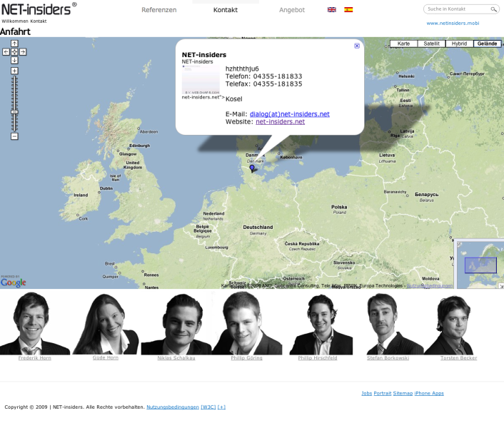 V. 7.0 Website für NET-insiders
