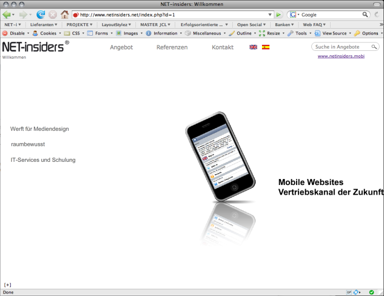 V. 7.0 Website für NET-insiders